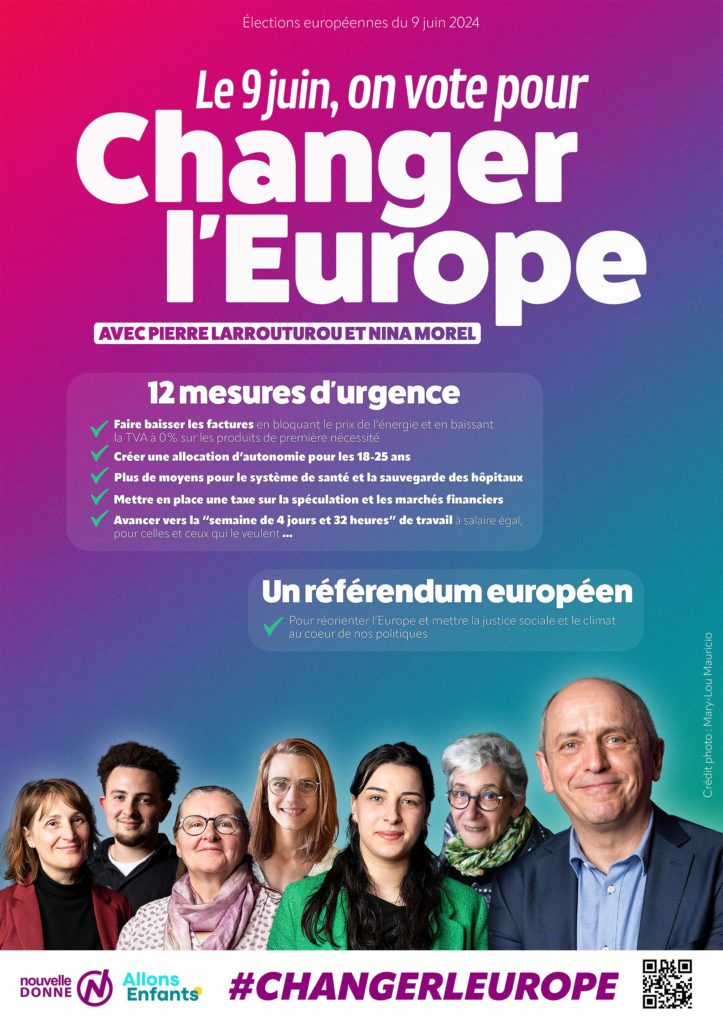 Affiche changer l'europe élections européennes 2024